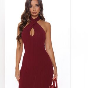 Fashionnova knit Halter Dress